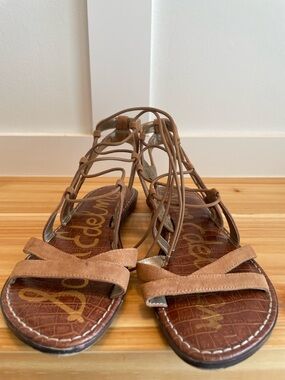 Sam Edelman Tan Suede Strappy Gladiator Sandals
